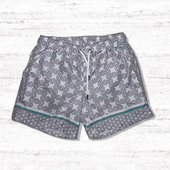 BooHoo Man Aztec Print Swim Shorts In Large - Picture 2 of 5